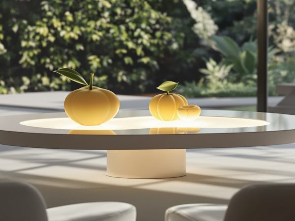 table-chevet-citron-moderne