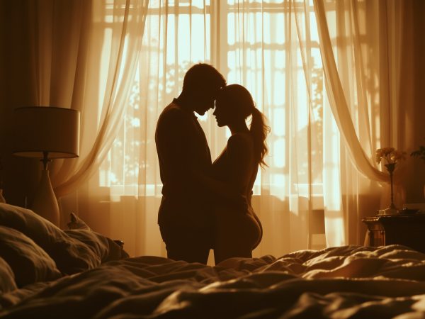 Couple intime chambre
